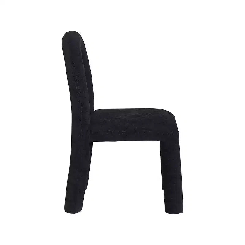 Chaise de salle à manger en tissu chenille