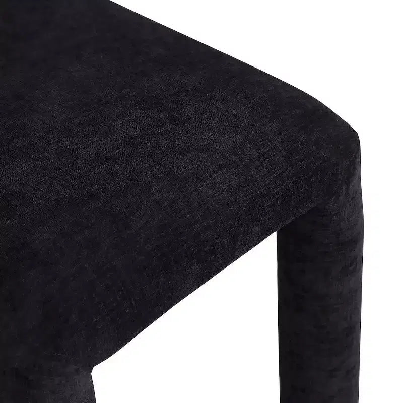 Chaise de salle à manger en tissu chenille