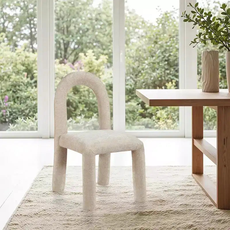 Chaise de salle à manger en tissu chenille