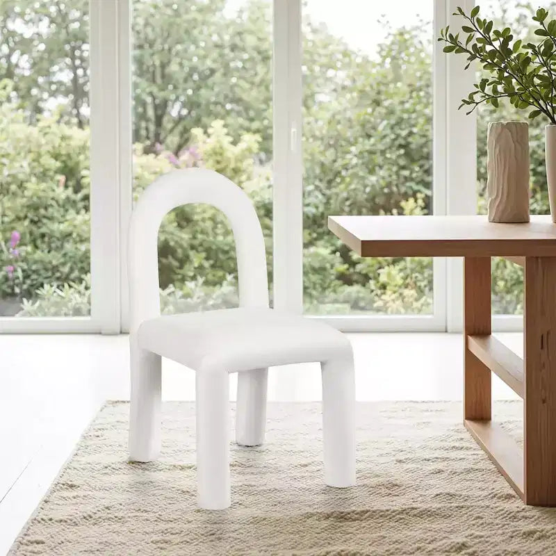 Chaise de salle à manger en tissu chenille