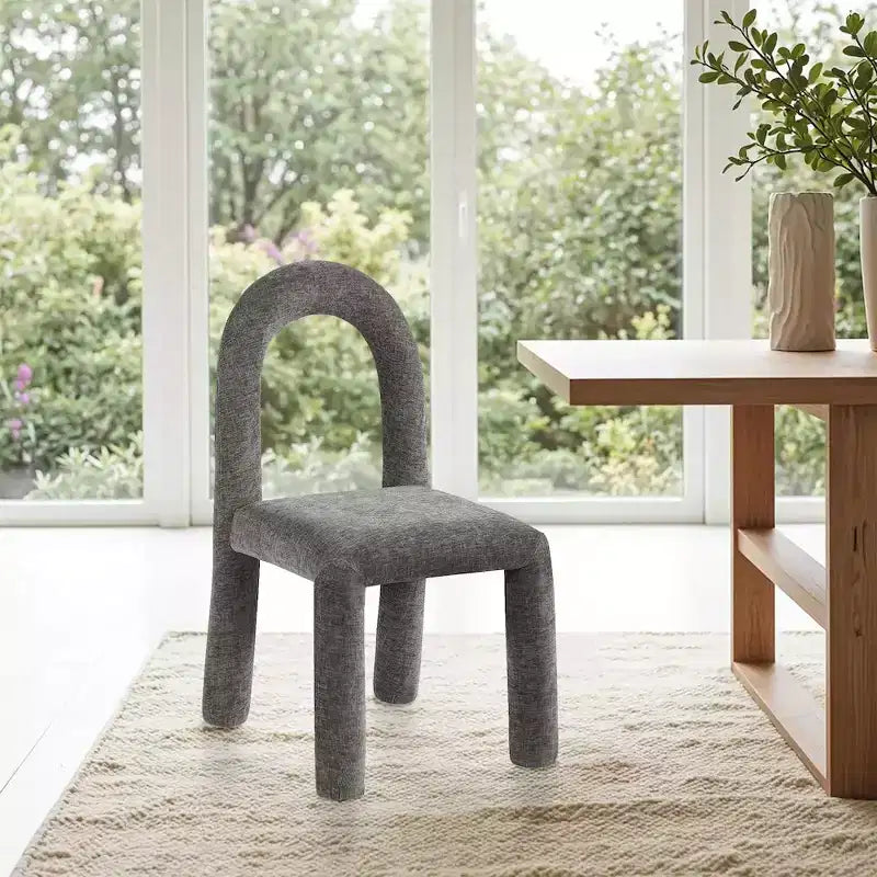 Chaise de salle à manger en tissu chenille