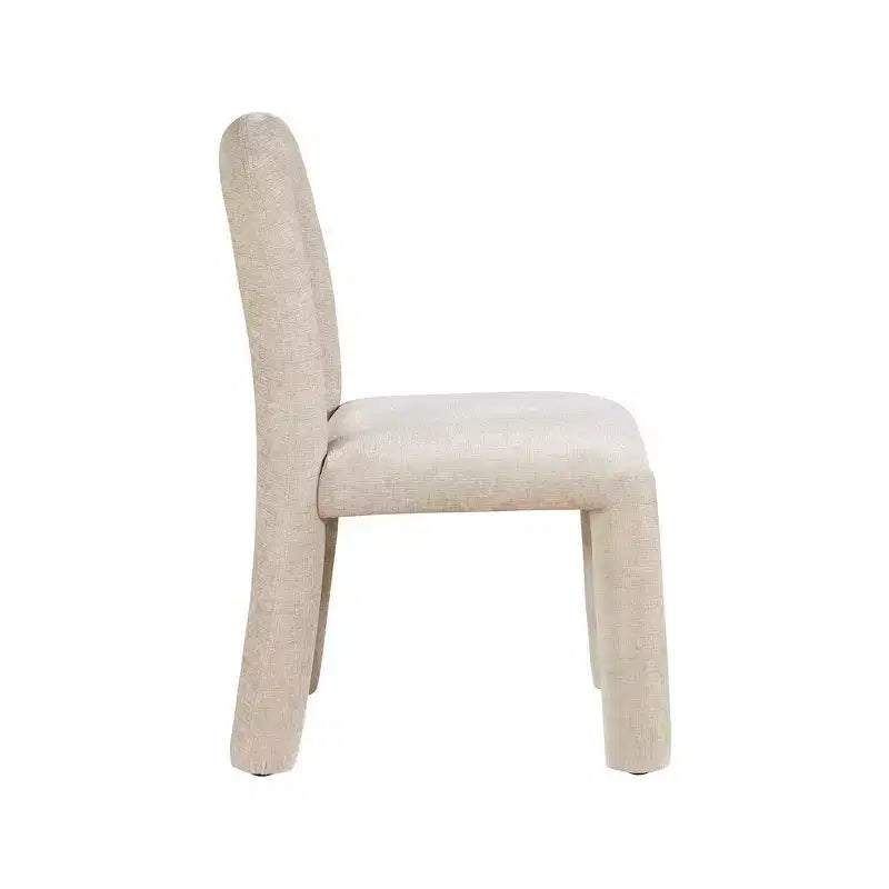 Chaise de salle à manger en tissu chenille