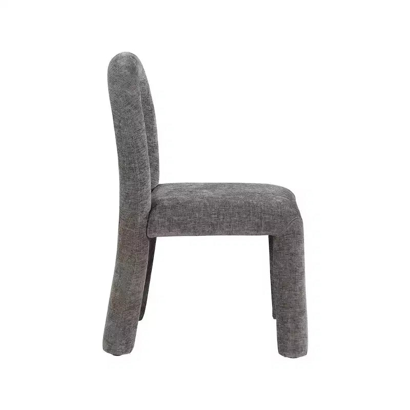 Chaise de salle à manger en tissu chenille