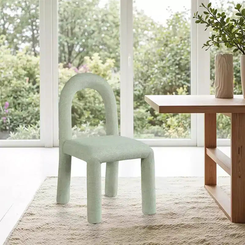 Chaise de salle à manger en tissu chenille