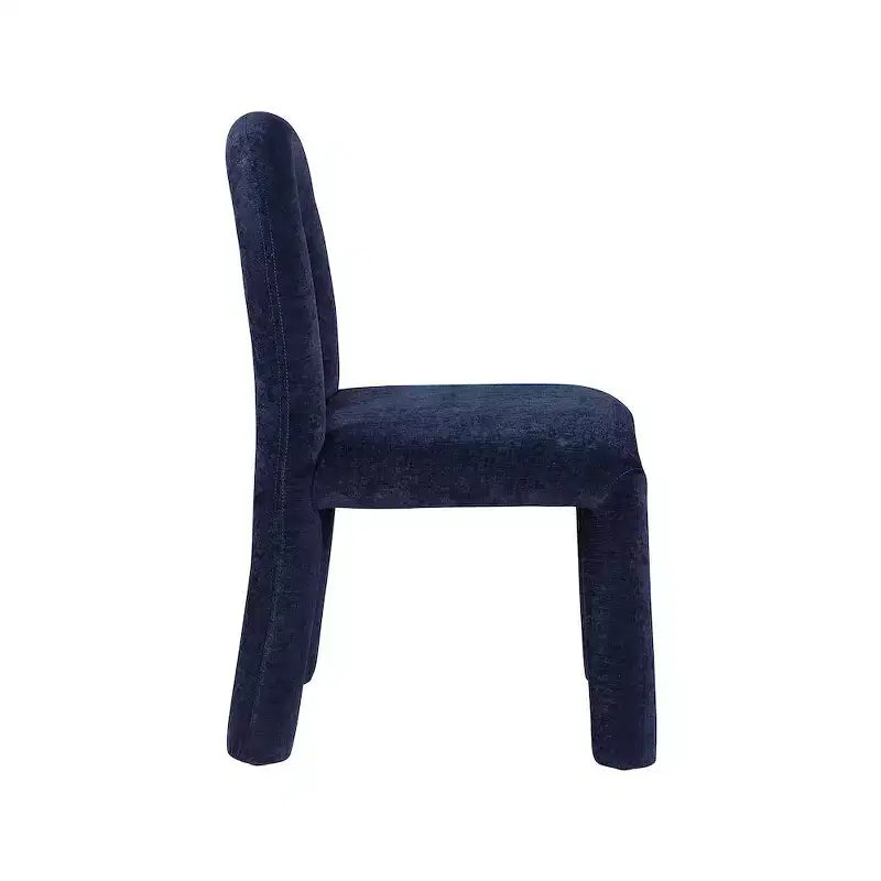 Chaise de salle à manger en tissu chenille