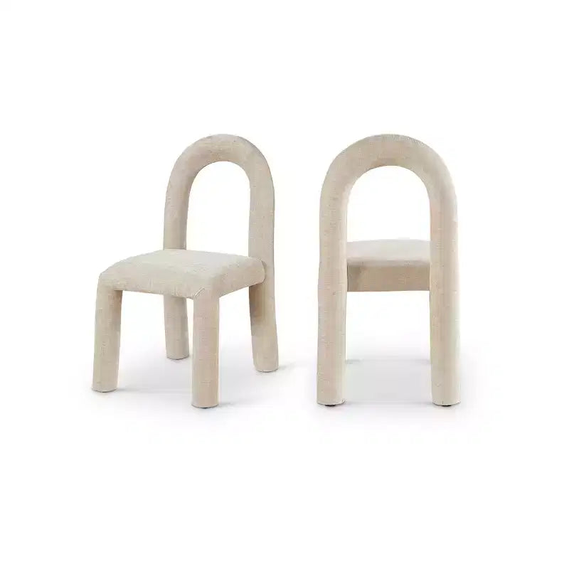 Meridian Furniture Amari Chenille Fabric Dining Chair Set of 2