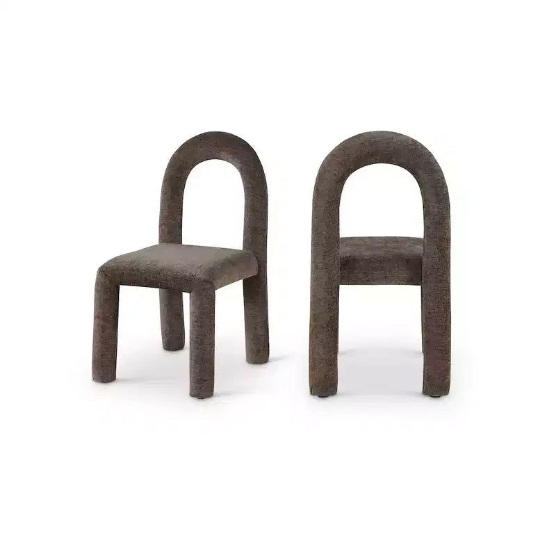 Chaise de salle à manger en tissu chenille