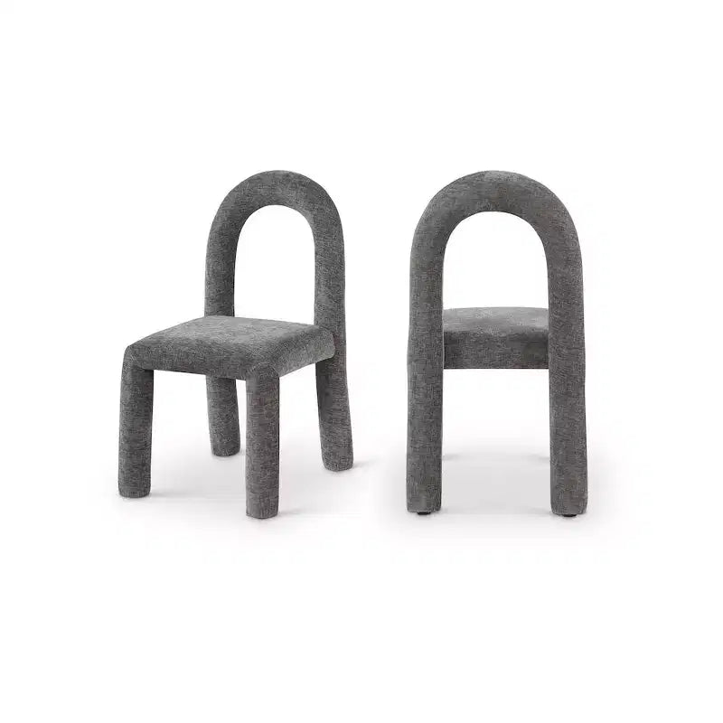 Chaise de salle à manger en tissu chenille