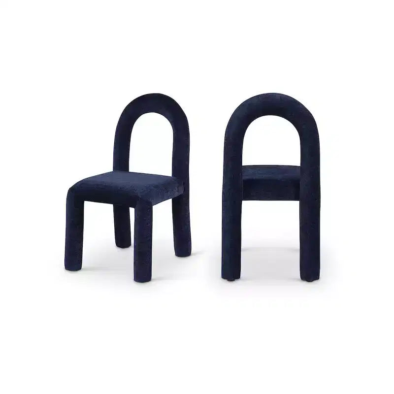 Chaise de salle à manger en tissu chenille