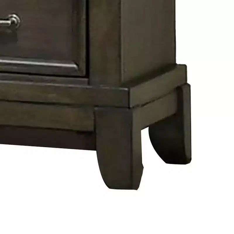 Table de chevet en étain en forme de couronne
