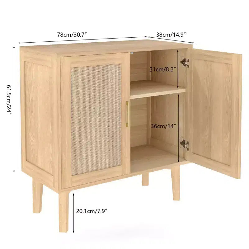 Buffet décoratif en osier pour porte