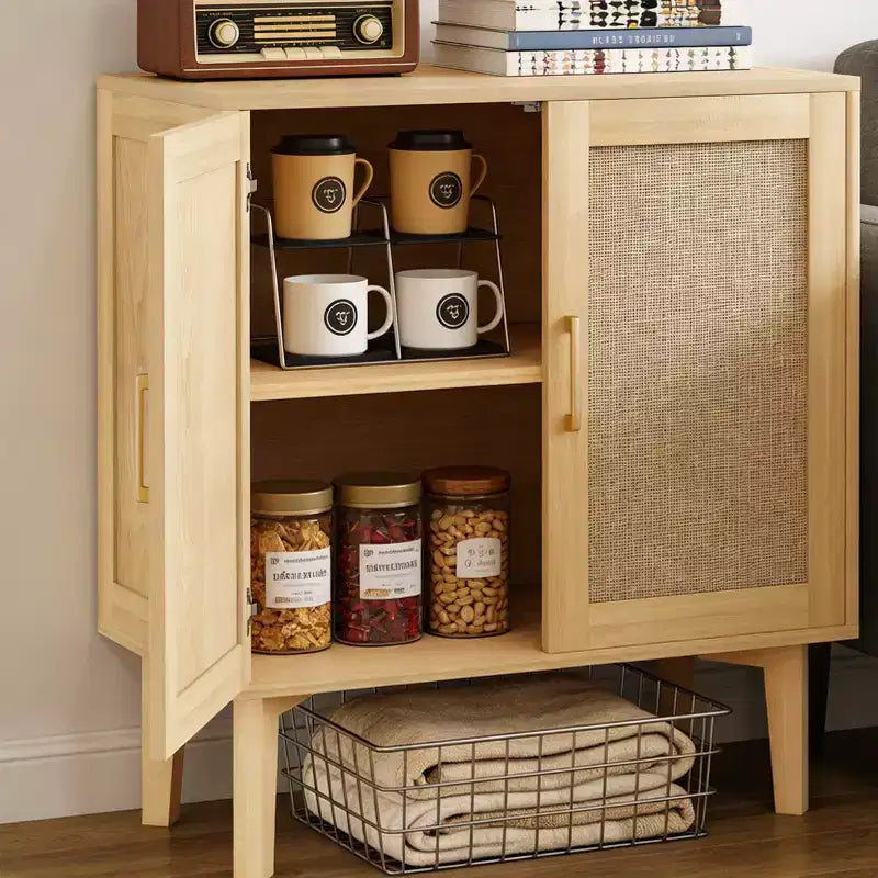 Buffet décoratif en osier pour porte