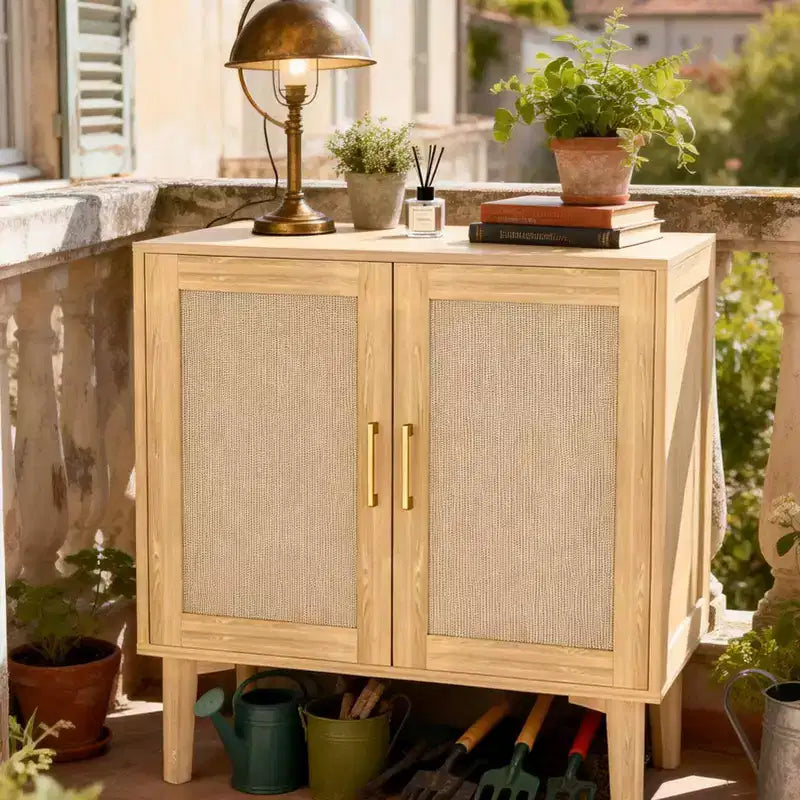 Buffet décoratif en osier pour porte