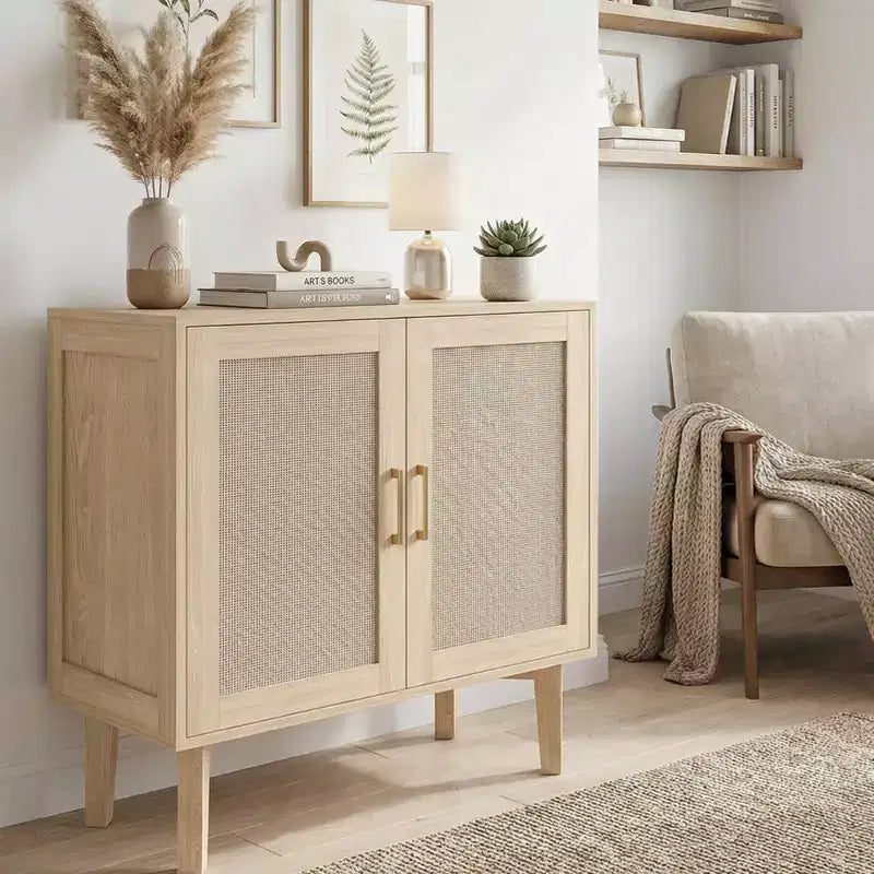 Buffet décoratif en osier pour porte