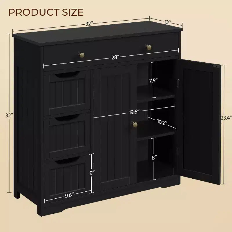 Meuble de rangement de salle de bain en bois