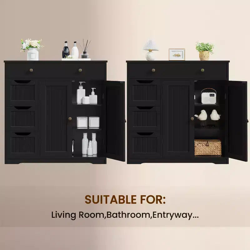 Meuble de rangement de salle de bain en bois