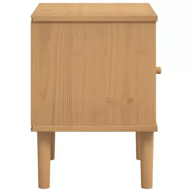 Table de chevet imitation osier