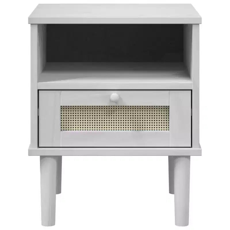 Table de chevet imitation osier