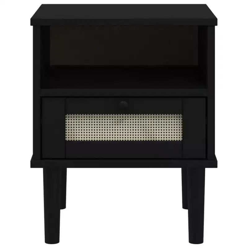 Table de chevet imitation osier