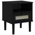 Table de chevet imitation osier