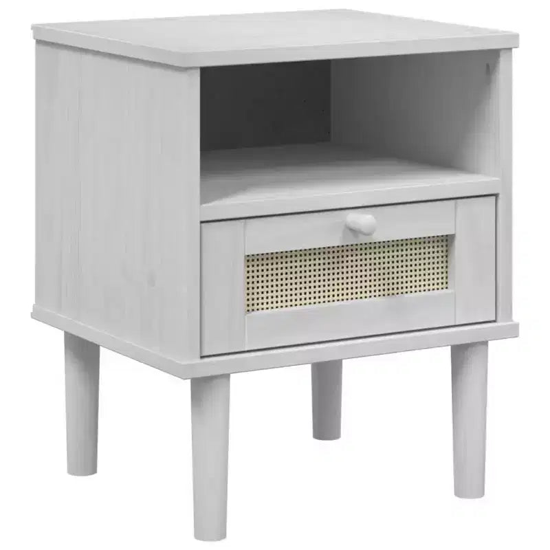 Table de chevet imitation osier