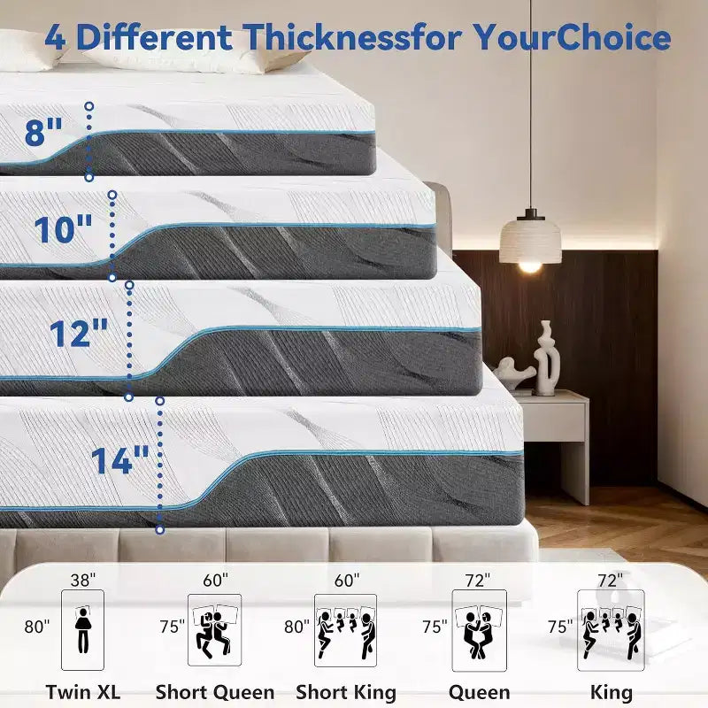 Matelas en mousse à mémoire de forme double face