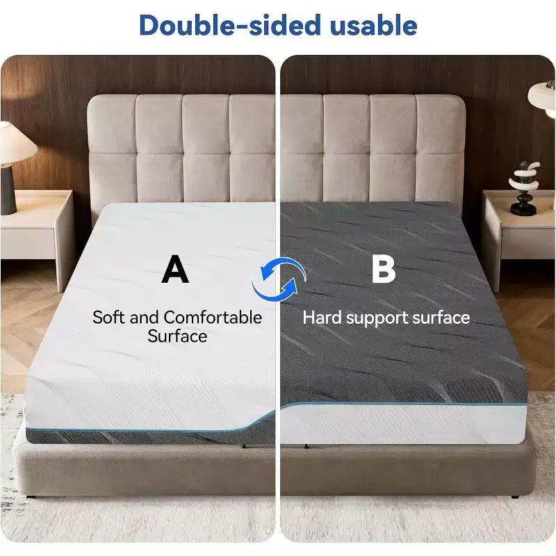 Matelas en mousse à mémoire de forme double face