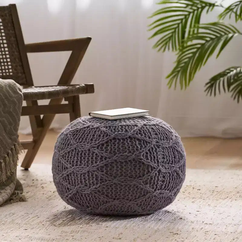 Pouf tressé