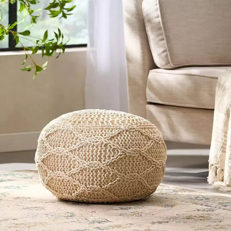 Pouf tressé