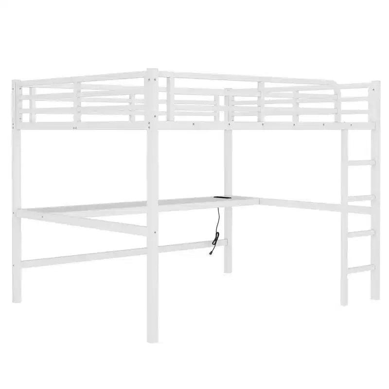 Lit mezzanine Queen en métal