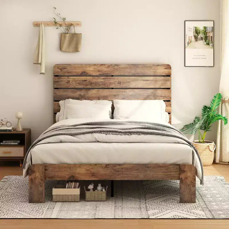 Lit double plateforme de style industriel