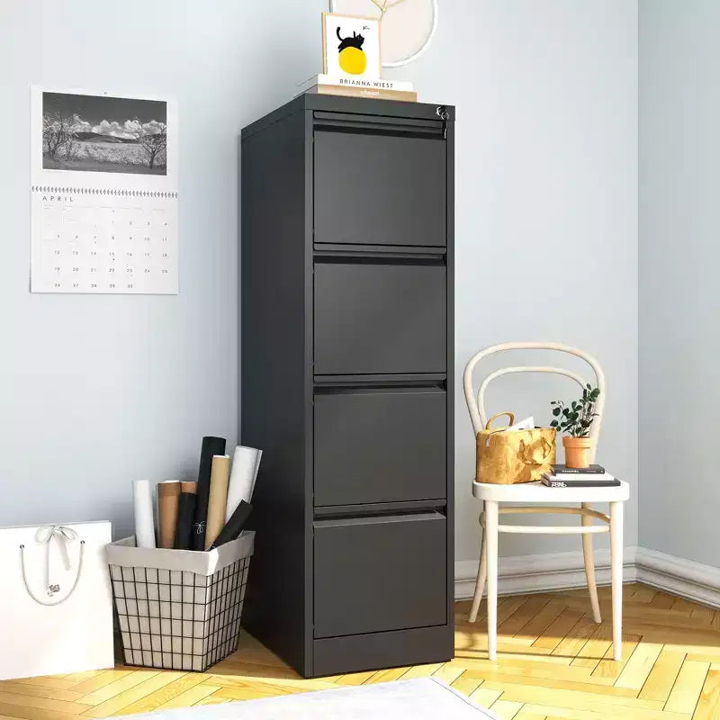 Armoire de classement verticale en métal noir