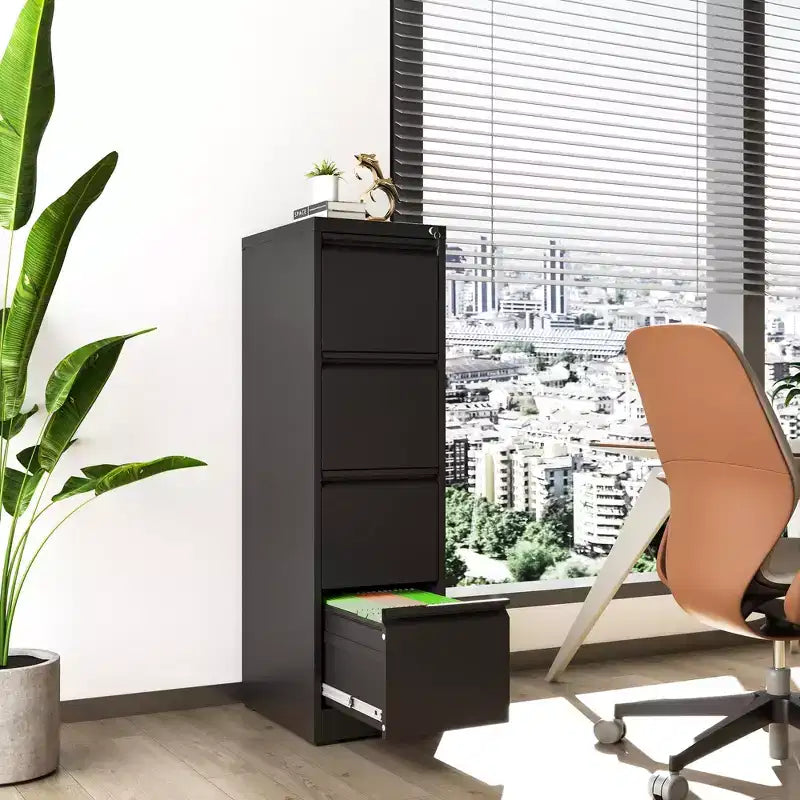 Armoire de classement verticale en métal noir