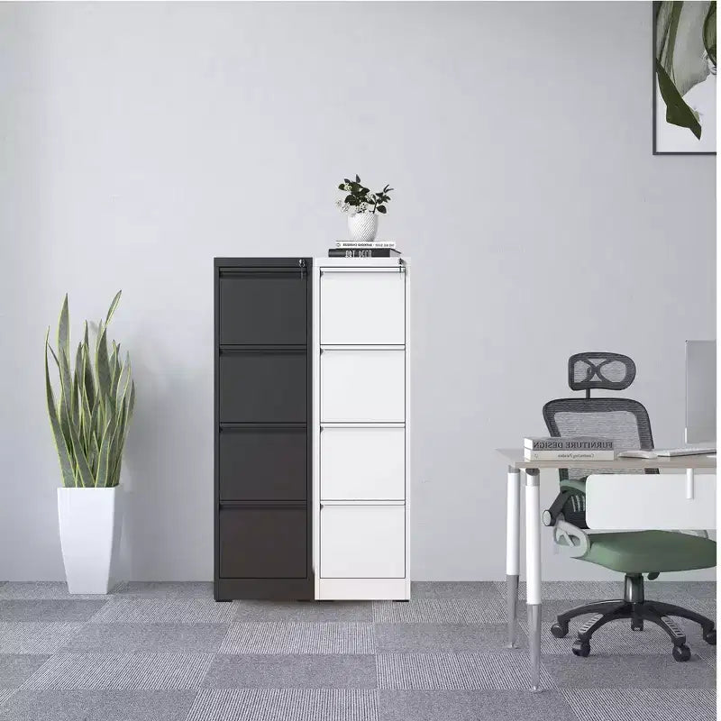 Armoire de classement verticale en métal noir