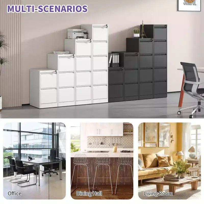 Armoire de classement verticale en métal noir