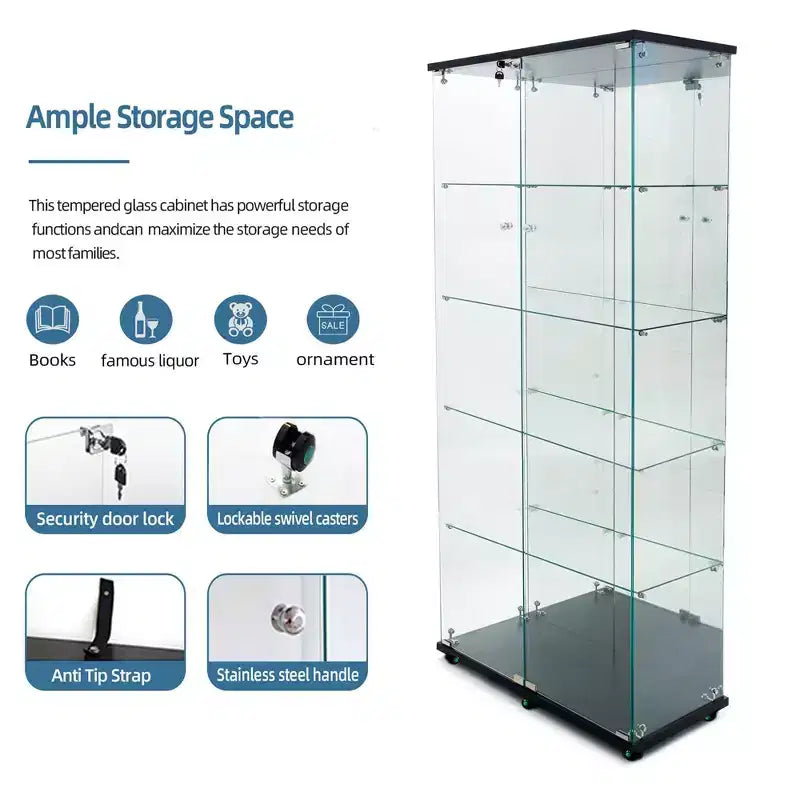 Vitrine en verre trempé