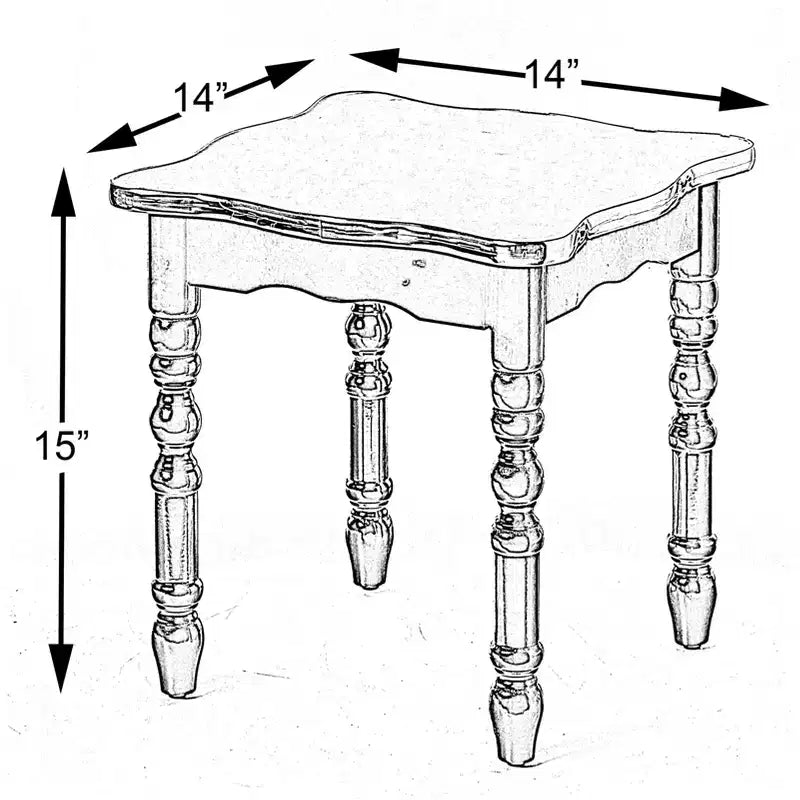 Table d'appoint carrée en bois
