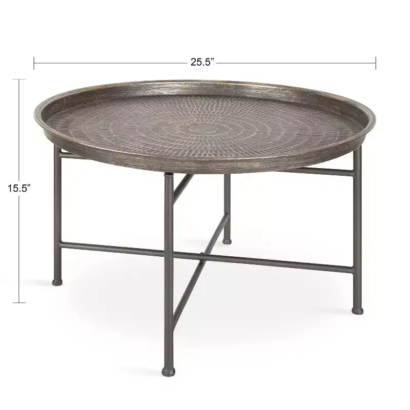 Table basse ronde en métal