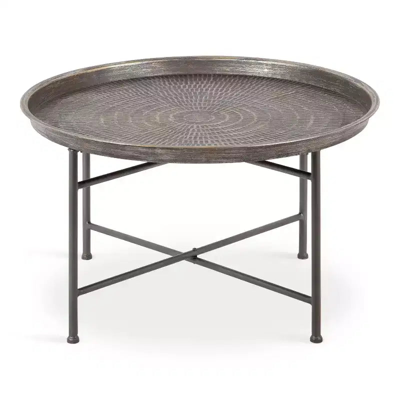 Table basse ronde en métal