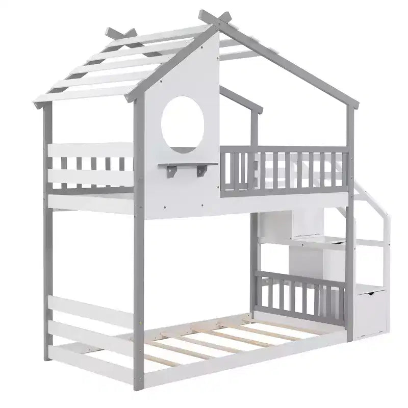 Lit superposé cabane